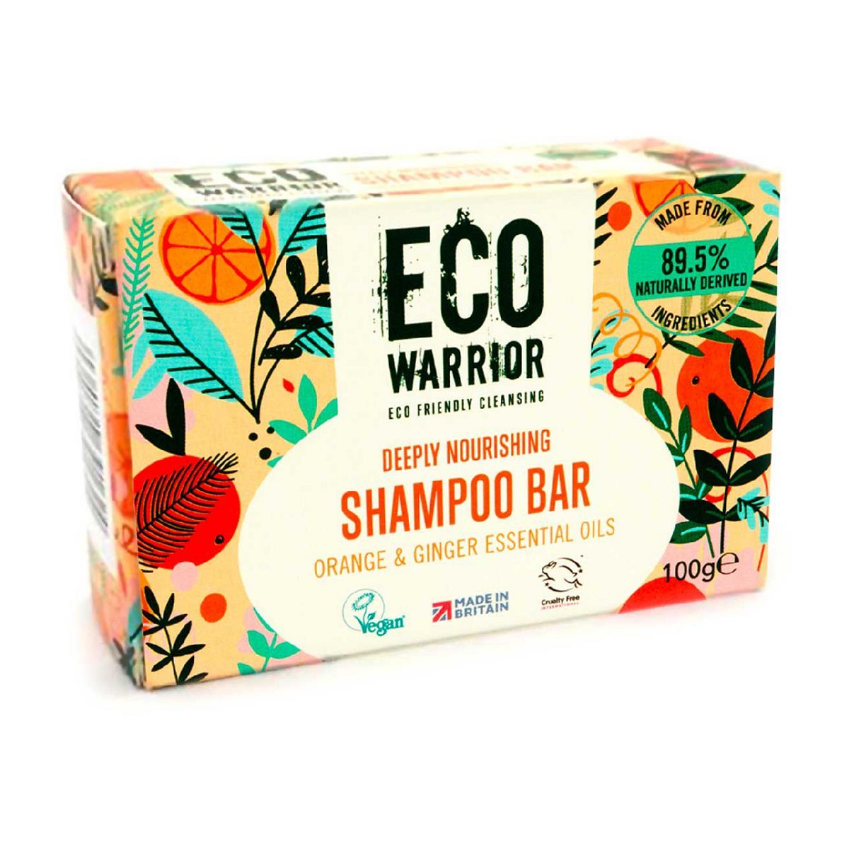Eco Warrior Deeply Nourishing Shampoo Bar - Orange &amp;amp; Ginger Essential Oils 100g