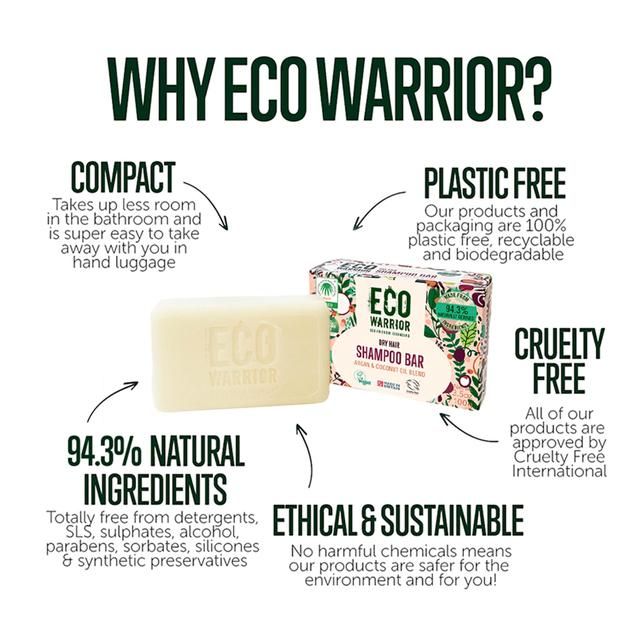 Eco Warrior Dry Hair Shampoo Bar   100g