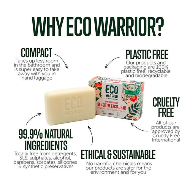 Eco Warrior Sensitive Facial Bar   100g