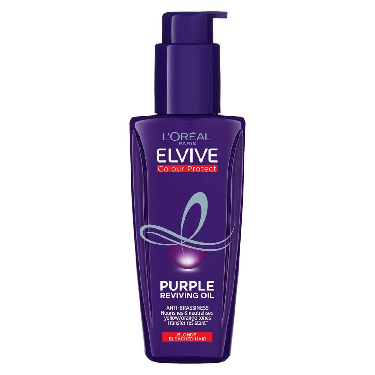 L'Oreal Paris Elvive Colour Protect Anti-Brassiness Purple Hair Oil for Coloured or Highlighted Hair 100ml GOODS Boots   