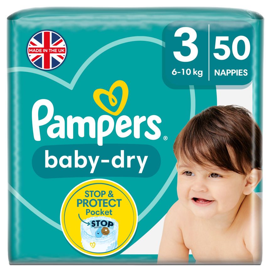 Pampers Baby-Dry Size 3 Nappies Essential Pack