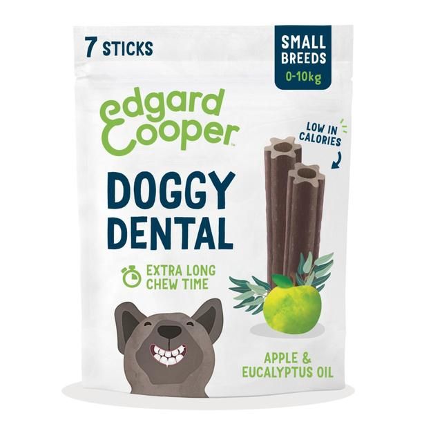 Edgard & Cooper Apple & Eucalyptus Small Dog Dental Sticks   7 per pack