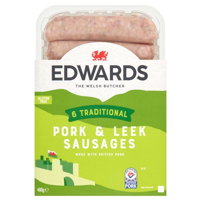 Edwards 6 Pork &amp;amp; Leek Sausages   400g