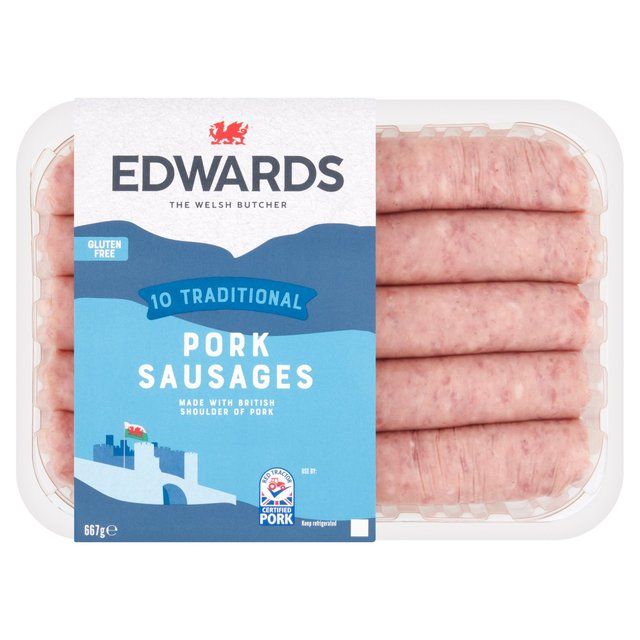 Edwards Traditional Pork Sausages   667g