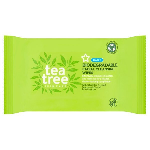 Superdrug Tea Tree & Peppermint Facial Wipes GOODS Superdrug   