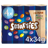 Smarties Milk Chocolate Sweets Tube Multipack x4 38g sweets Sainsburys   