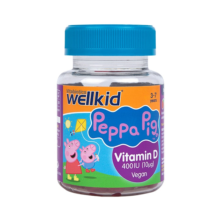 Vitabiotics Wellkid Peppa Pig Vitamin D Strawberry Flavour 400iu 30 Jellies GOODS Holland&Barrett   