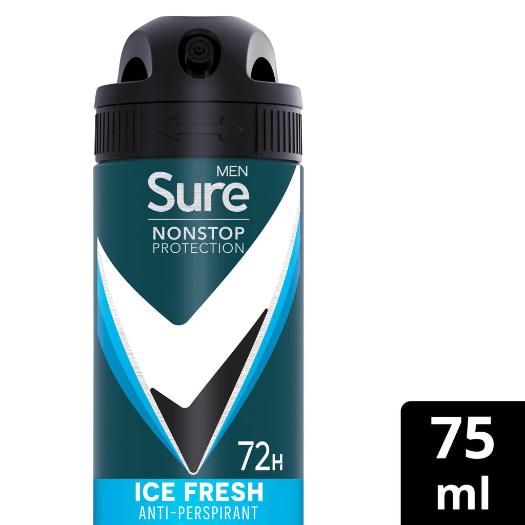 Sure Invisible Ice Fresh Nonstop Protection Compressed Antiperspirant Aerosol 75ml