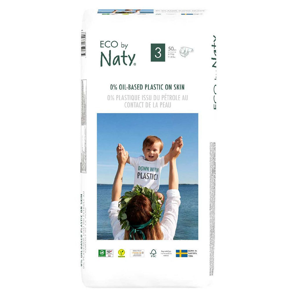 Naty Size 3, 50 Eco Nappies, 4-9kg