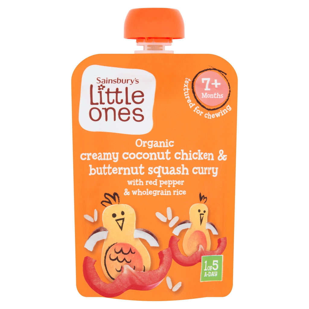 Sainsbury's Little Ones Organic Creamy Coconut Chicken & Butternut Squash Curry 7+ Months 130g