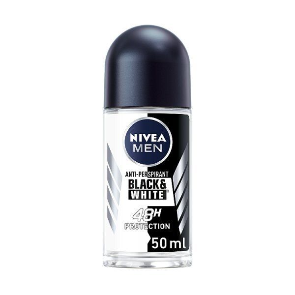 NIVEA MEN Anti-Perspirant Deodorant Roll-On Black & White GOODS Superdrug   