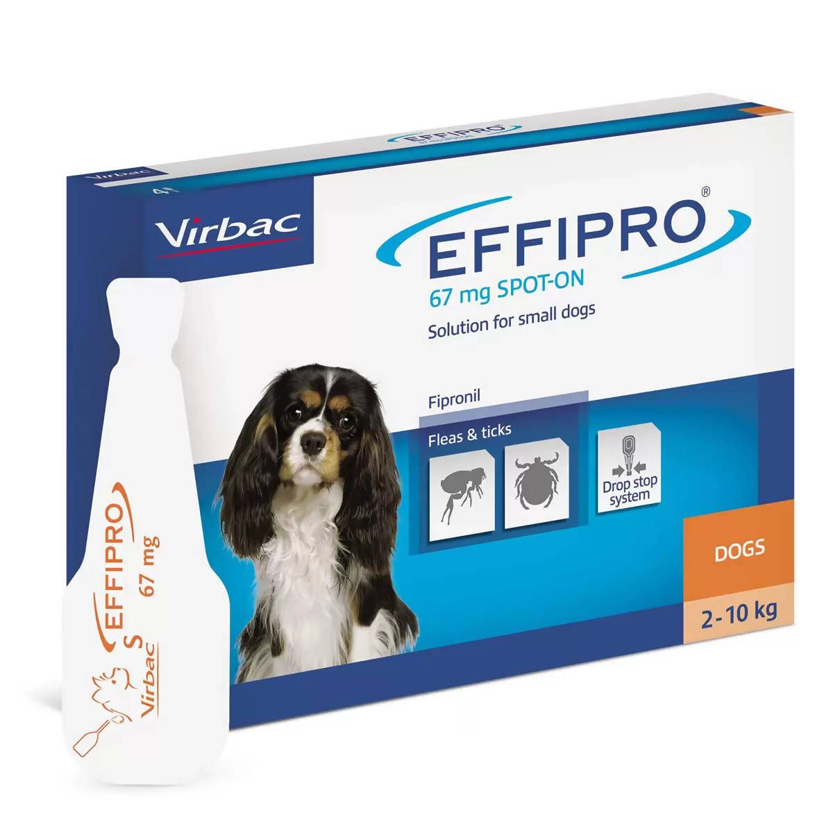 Effipro&amp;reg; Spot-On Flea and Tick Treatment for Small Dogs (2-10kg), 4 x 67mg