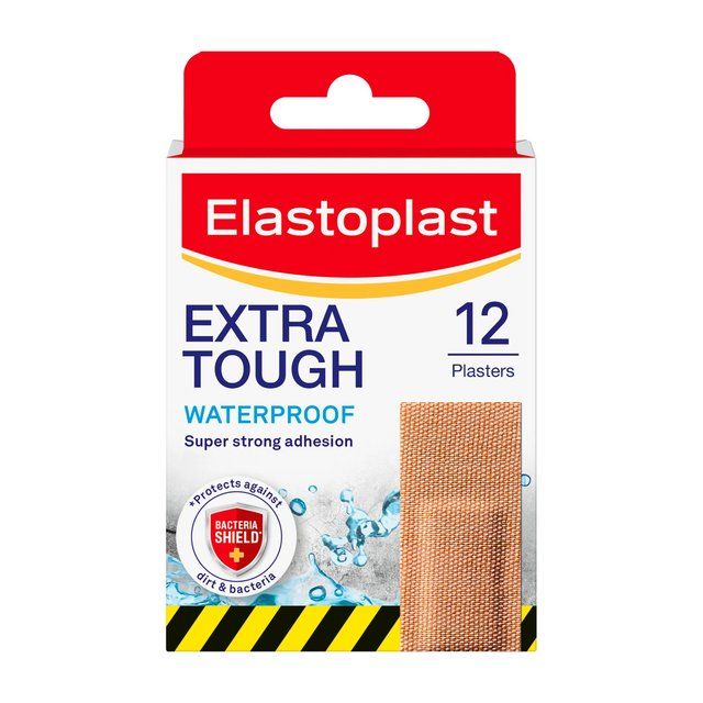 Elastoplast Extra Tough Waterproof Fabric Plasters 12s   12 per pack