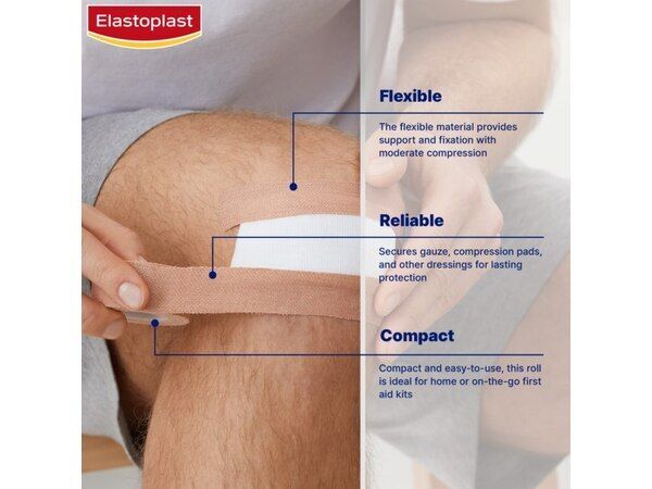 Elastoplast Fabric Elastic Roll Plaster, 2.5cm x 3m