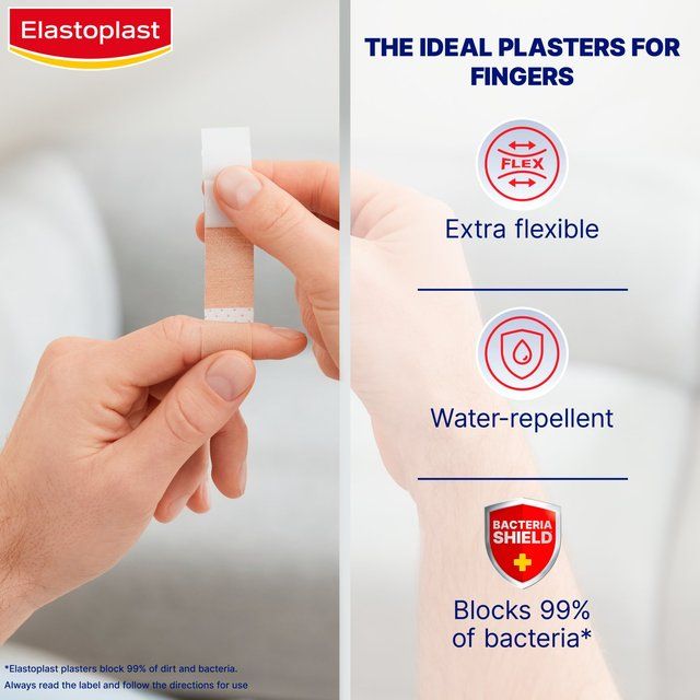 Elastoplast Finger Strips Extra Fleixble Plasters 16s   16 per pack