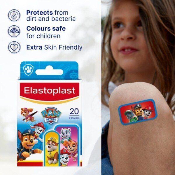 Elastoplast Paw Patrol Painless Kids, 20 Plasters