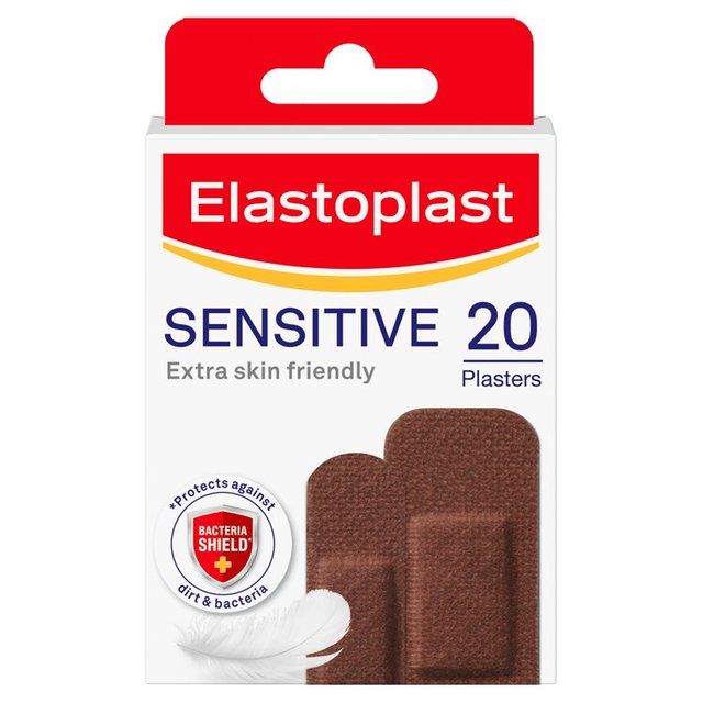 Elastoplast Sensitive Plasters Multi Tone Dark 20 Pack   20 per pack