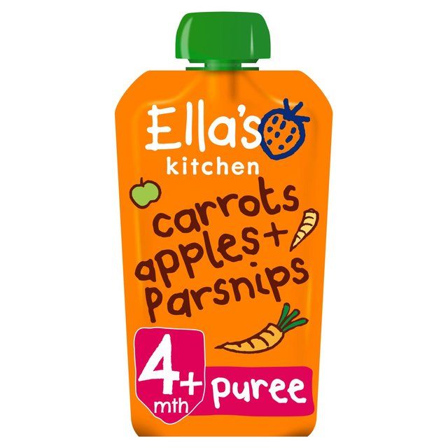 Ella's Kitchen Apples Carrots &amp;amp; Parsnips Baby Food Pouch 4+ Months   120g