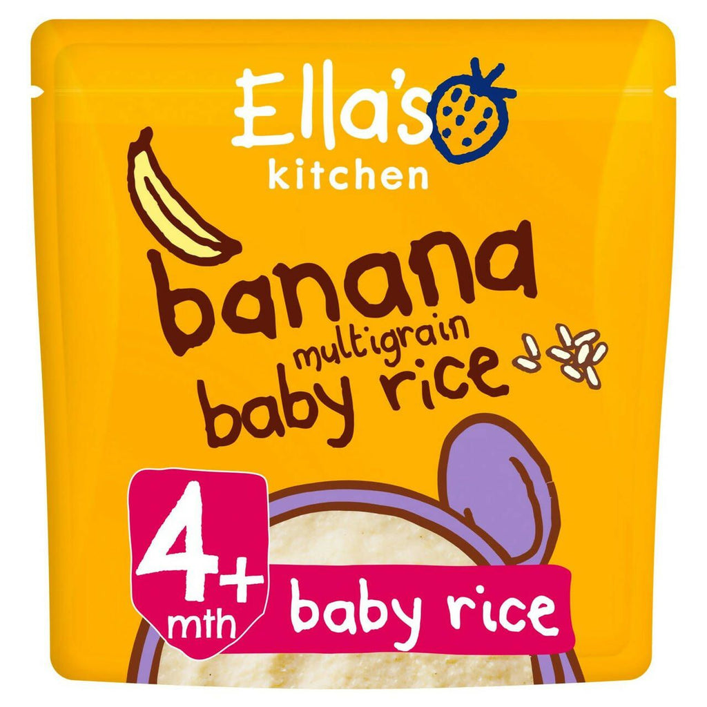 Ella's Kitchen Banana Multigrain Baby Rice Pouch, 4 mths+ 125g