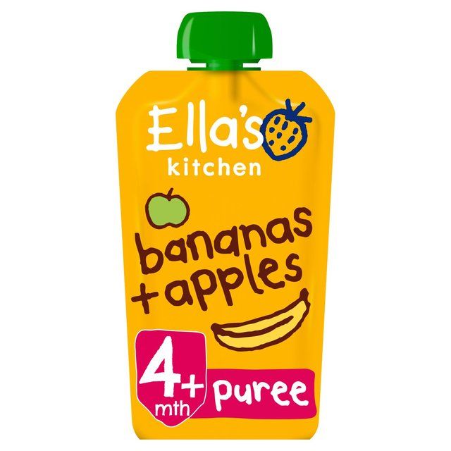 Ella's Kitchen Bananas & Apples Baby Food Pouch 4+ Months   120g