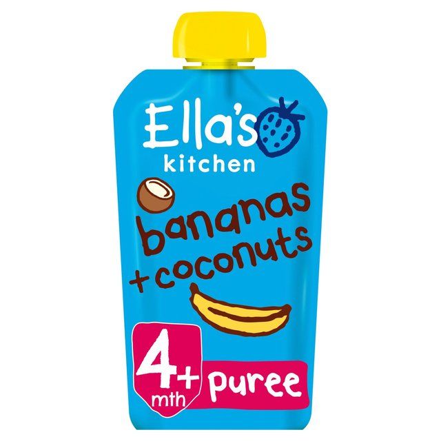 Ella's Kitchen Bananas &amp;amp; Coconuts Baby Food Pouch 4+ Months   120g