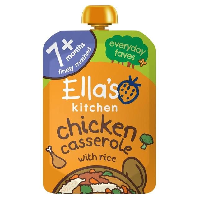 Ella's Kitchen Chicken &amp;amp; Rice Casserole Baby Food Pouch 7+ Months   130g