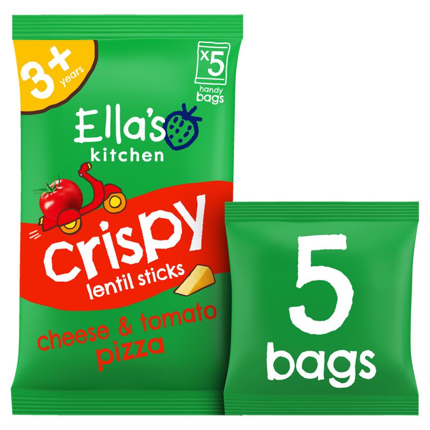 Ella's Kitchen Crispy Lentil Sticks Cheese &amp;amp; Tomato Pizza Flavour 3+ Years