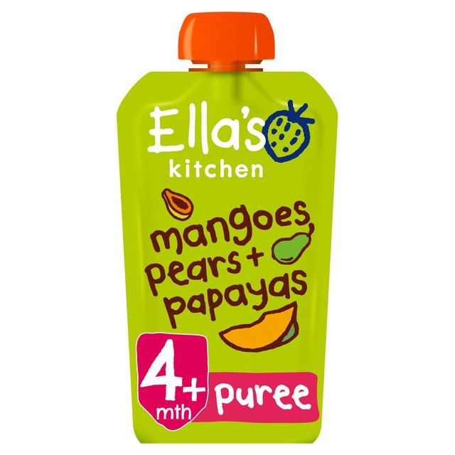 Ella's Kitchen Mangoes Pears &amp;amp; Papaya Baby Food Pouch 4+ Months   120g