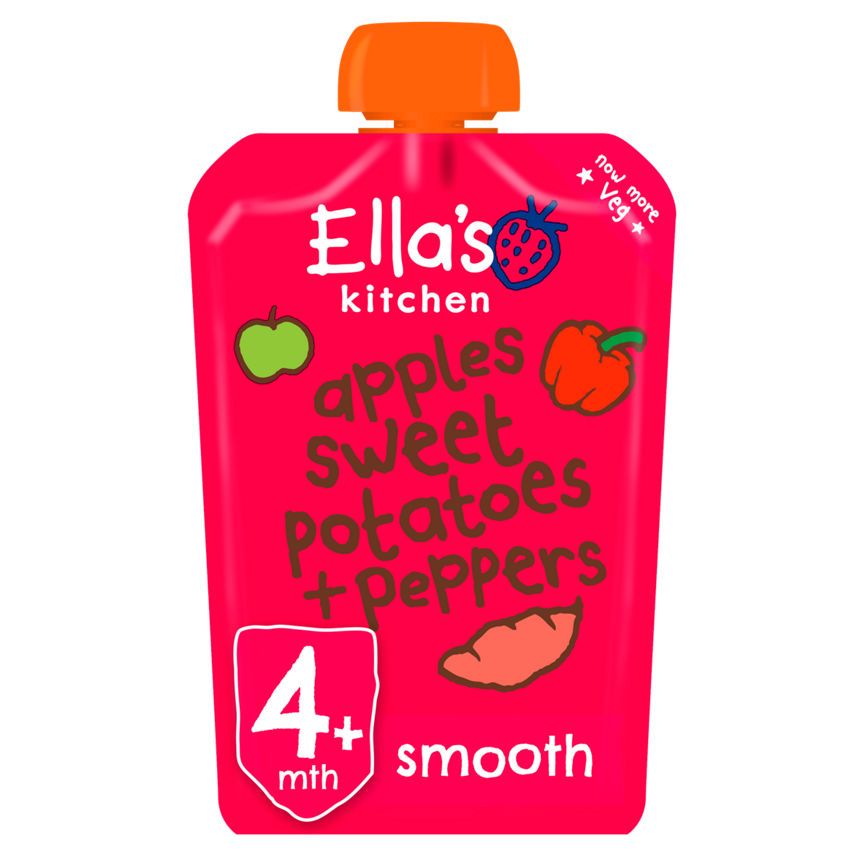 Ella's Kitchen Organic Apples, Sweet Potatoes and Peppers Baby Pouch 4+ Months