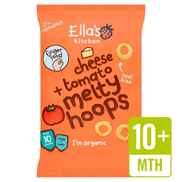 Ella's Kitchen Organic Cheese &amp;amp; Tomato Melty Hoops Baby Snack 10+ Months Default Title