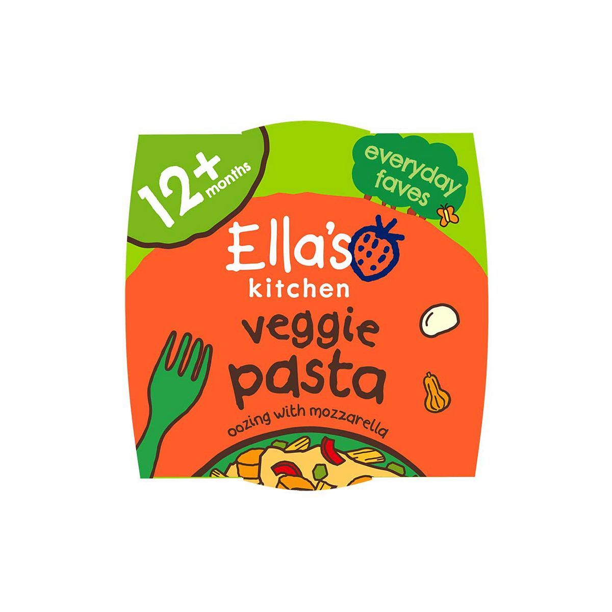 Ella's Kitchen Organic Cheesy Veg Pasta Toddler Tray Meal 12+ Months 200g