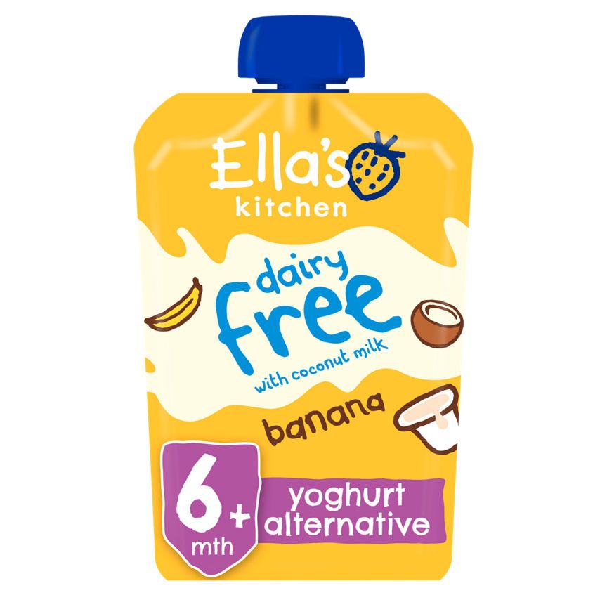 Ella's Kitchen Organic Dairy Free Banana Yoghurt Alternative Baby Pouch 6+ Months