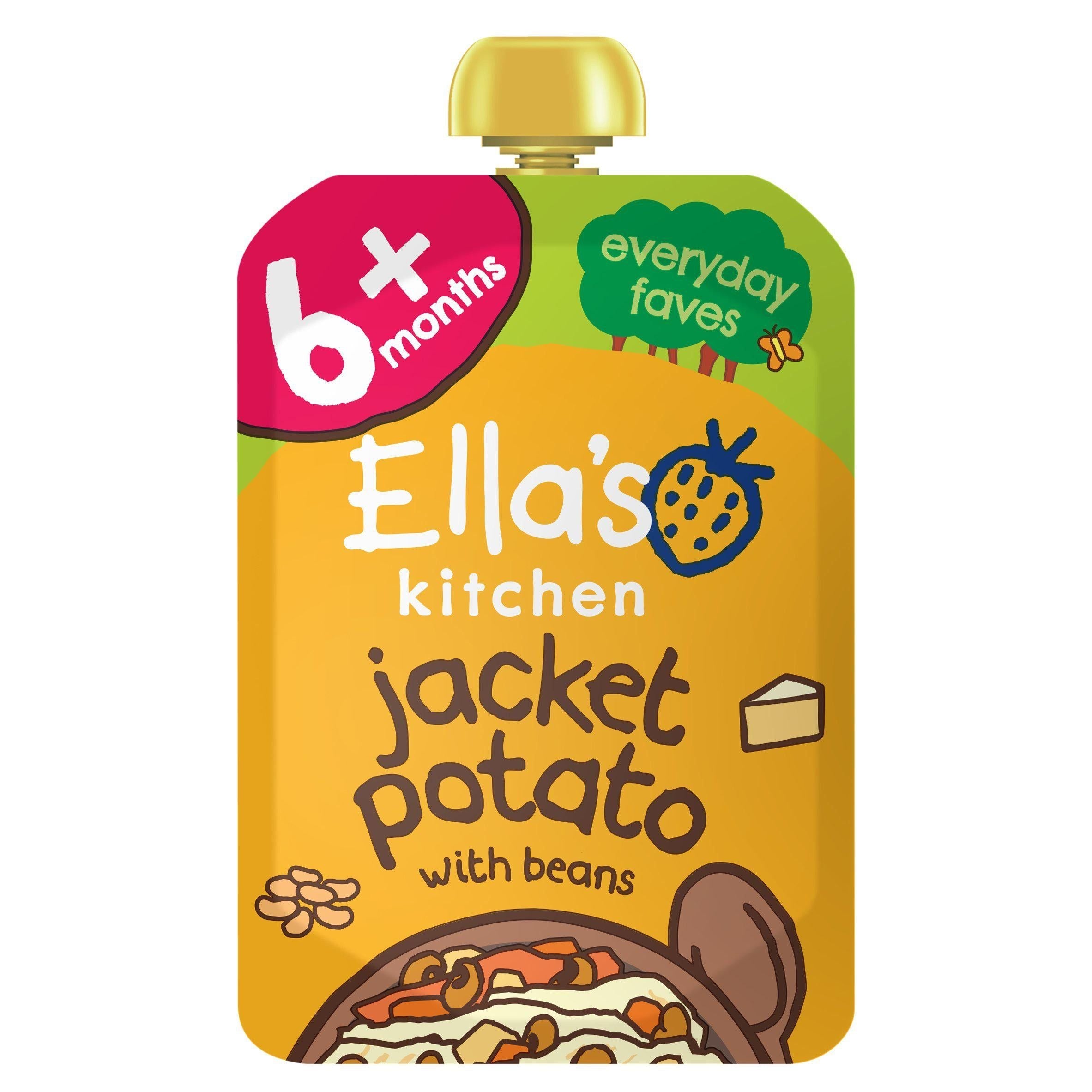 Ella's Kitchen Organic Jacket Potato, Beans &amp;amp; Cheese Baby Food Pouch 6+ Months 100g