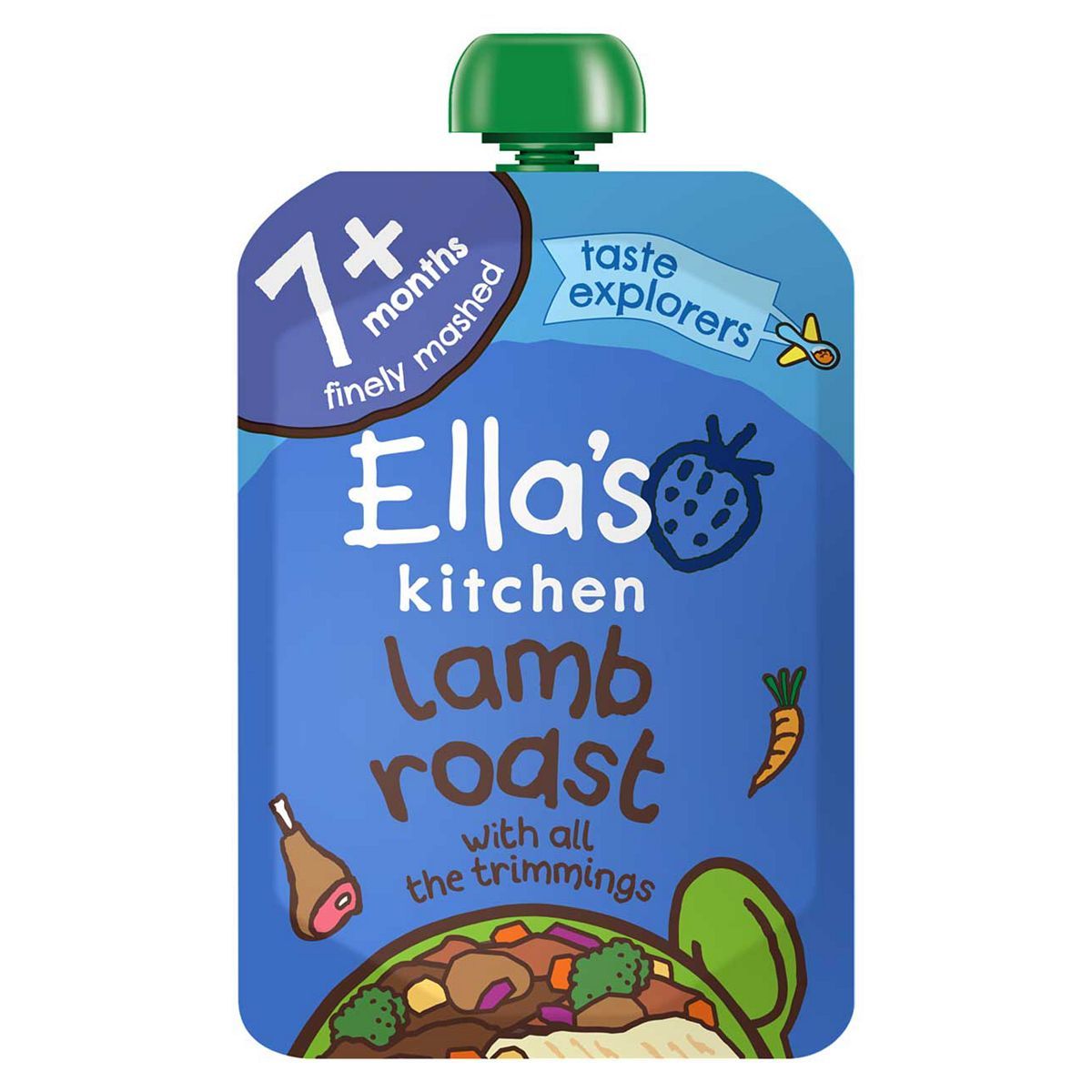 Ella's Kitchen Organic Lamb Roast Dinner Baby Food Pouch 7+ Months 130g