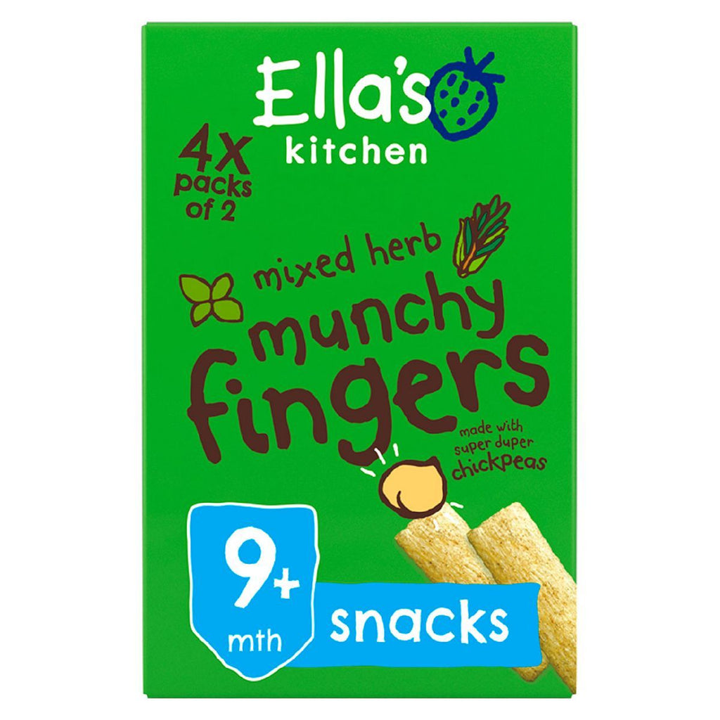 Ella's Kitchen Organic Mixed Herb Munchy Fingers Multipack Baby Snack 9+ Months 4 x 12g