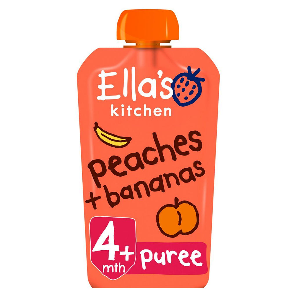 Ella's Kitchen Organic Peaches and Bananas Baby Food Pouch 4+ Months 120g