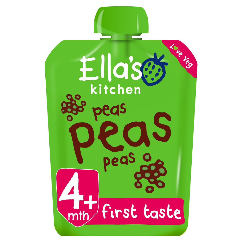 Ella's Kitchen Organic Peas First Tastes Baby Food Weaning Pouch 4+ Months 70g