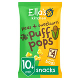 Ella's Kitchen Organic Peas &amp;amp; Sweetcorn Puff Pops Multipack Baby Snack 10+ Months 4x9g