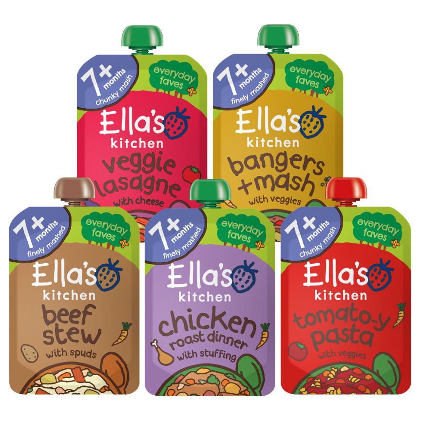 Ella&amp;rsquo;s Kitchen Organic Savoury Favourites Baby Food Pouch 5x130g Bundle (7+ Months)