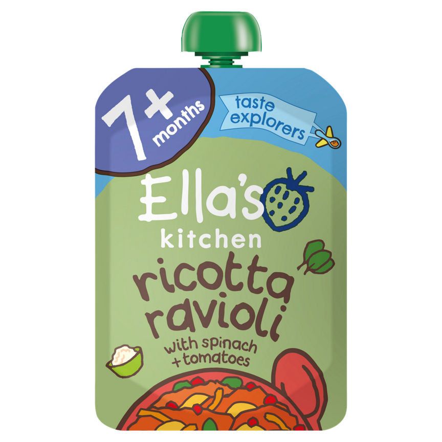 Ella's Kitchen Organic Spinach Ricotta Pasta Baby Food Pouch 7+ Months