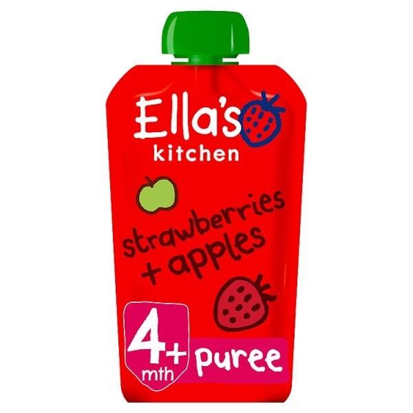 Ella's Kitchen Organic Strawberries &amp;amp; Apples 4m+ 120g