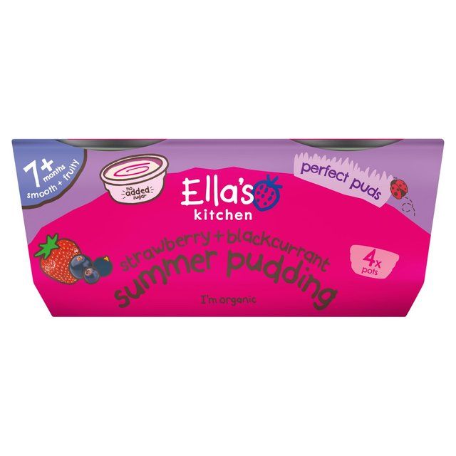 Ella's Kitchen Organic Summer Pudding Baby Dessert Pot Multipack 7+ Months   4 x 80g