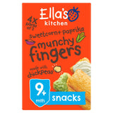 Ella's Kitchen Organic Sweetcorn &amp;amp; Paprika Munchy Fingers Multipack Baby Snack 9+ Months 4x12g