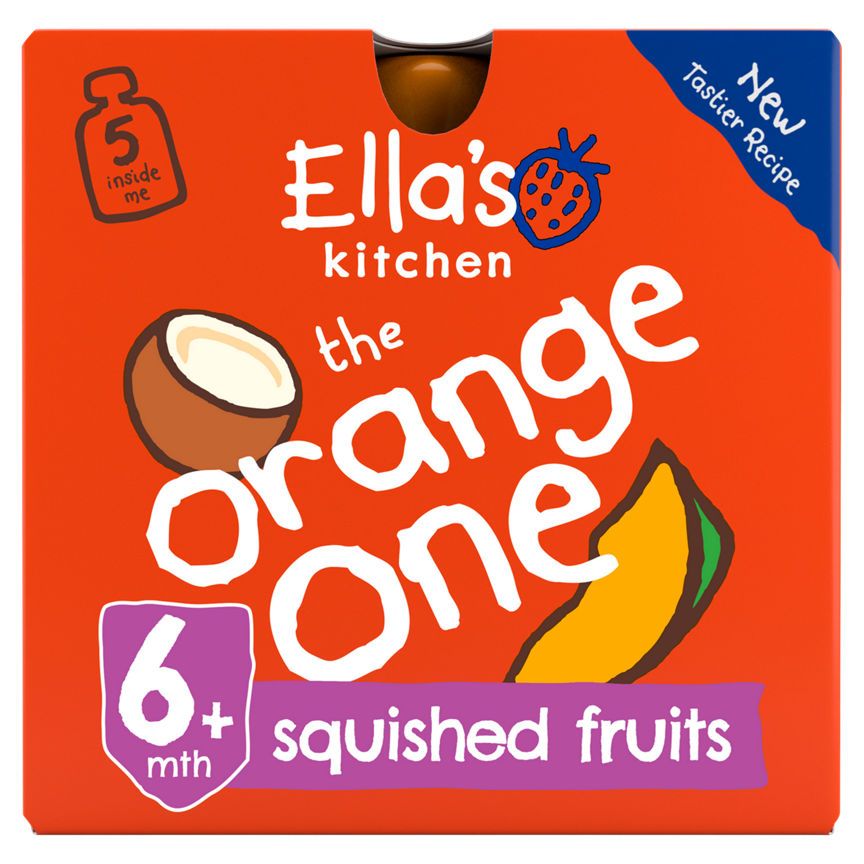 Ella's Kitchen Organic The Orange One Smoothie Multipack Baby Food Pouch 6+ Months