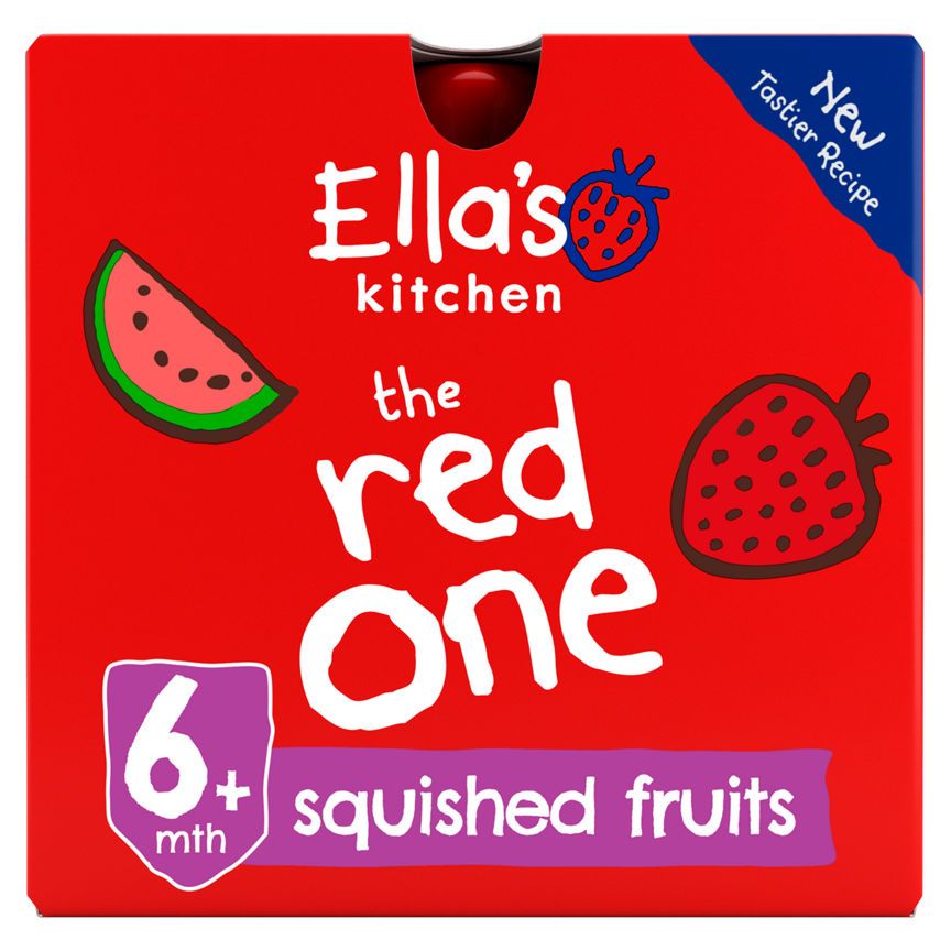 Ella's Kitchen Organic The Red One Smoothie Multipack Baby Food Pouch 6+ Months