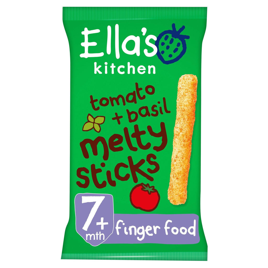 Ella's Kitchen Organic Tomato & Basil Melty Sticks Baby Snack 7+ Months 16g