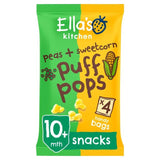 Ella's Kitchen Peas and Sweetcorn Puff Pops Multipack Baby Snack 10+ Months   4 x 9g