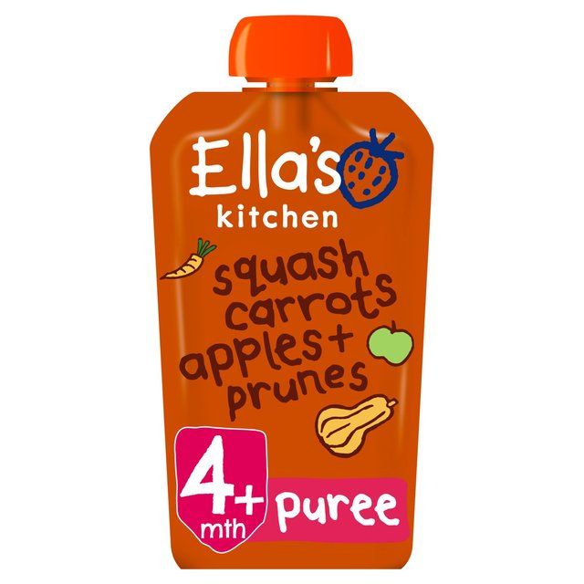 Ella's Kitchen Squash Carrots Apples + Prunes Baby Food Pouch 4+ Months   120g