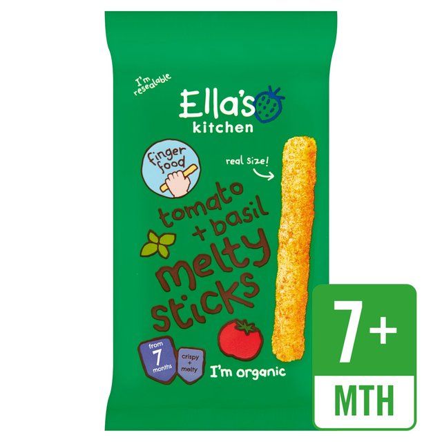 Ella's Kitchen Tomato &amp;amp; Basil Melty Sticks Baby Snack 7+ Months   16g