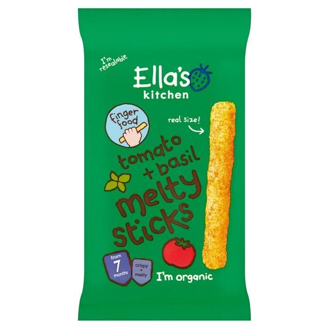 Ella's Kitchen Tomato &amp;amp; Basil Melty Sticks Baby Snack 7+ Months   16g